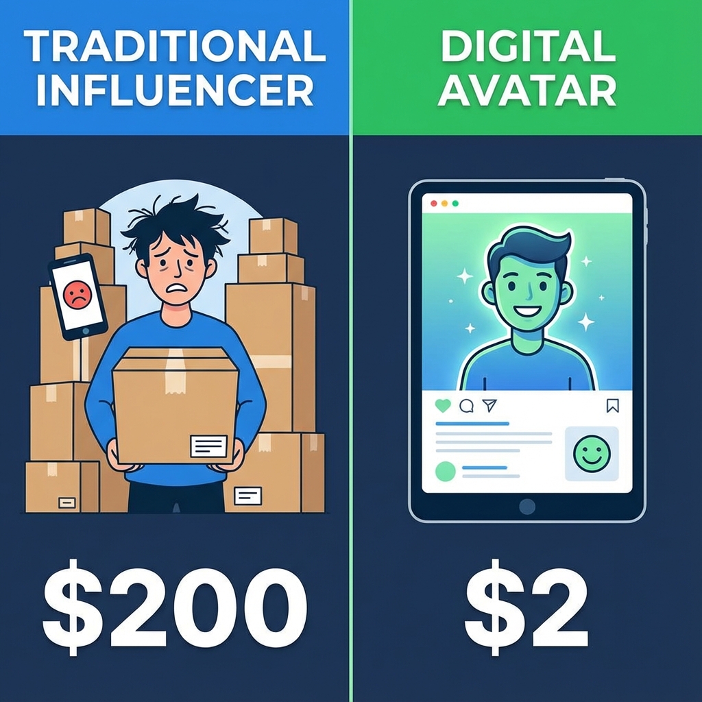 Real Influencer vs AI Avatar Cost Comparison